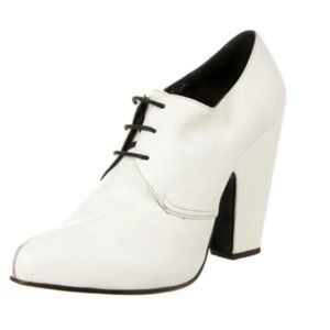 RACHEL COMEY Oxford White shoe boot. Block heel, hidden platform size 7.5